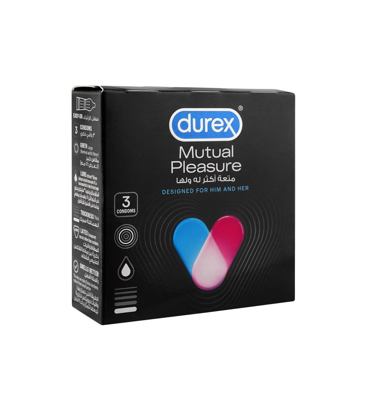 durex condom mutual pleasure 3p 1s reckitt
