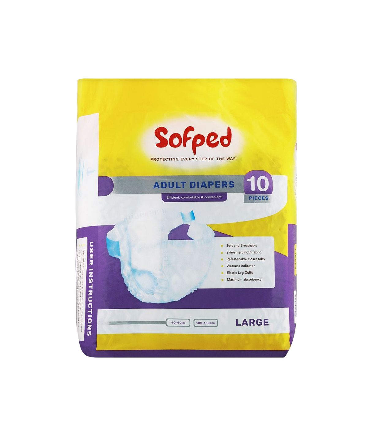 sofped adult diaper 10p large