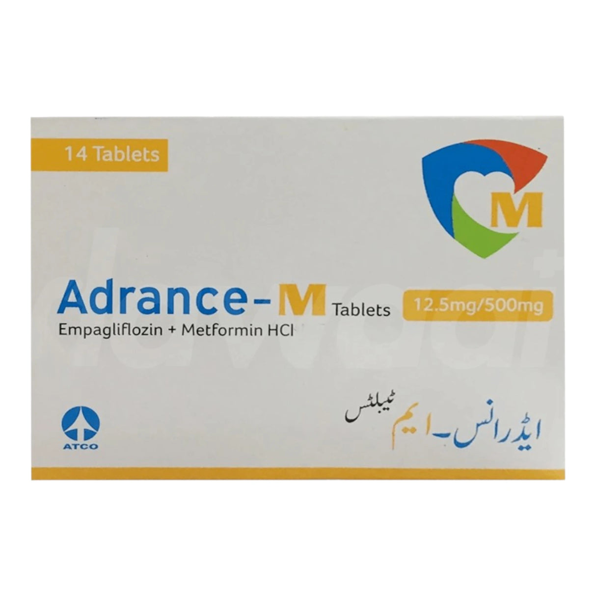 tablets adrance m 12.5mg/500mg 14s