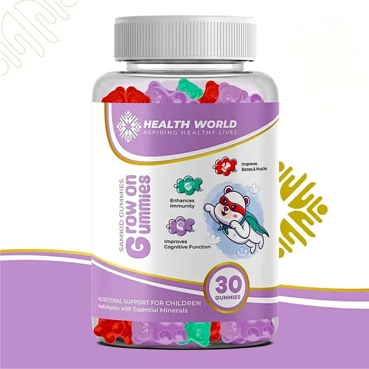 health world gummies samkid grow on 30p 1s