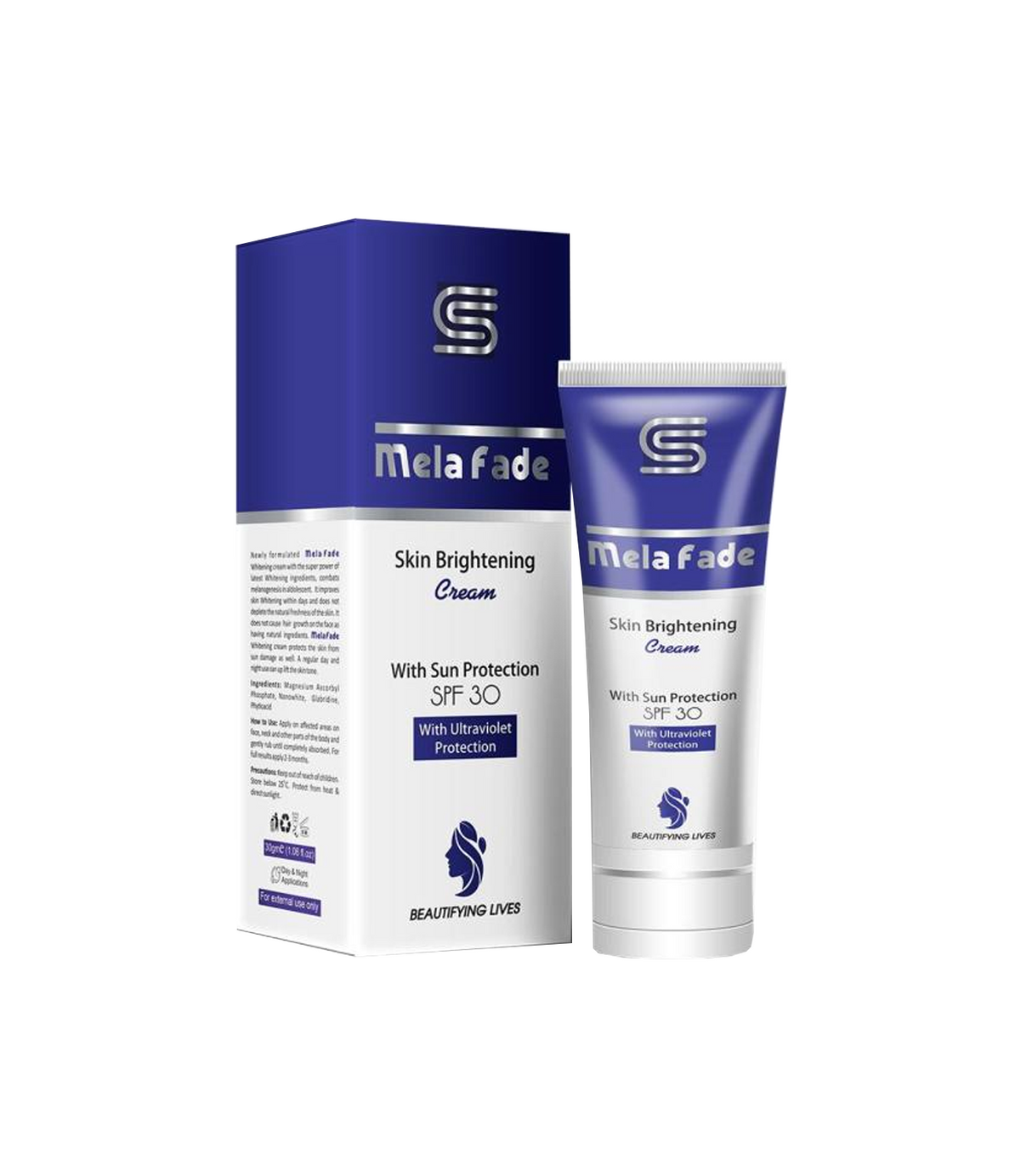 mela fade cream skin brightening spf30 30g