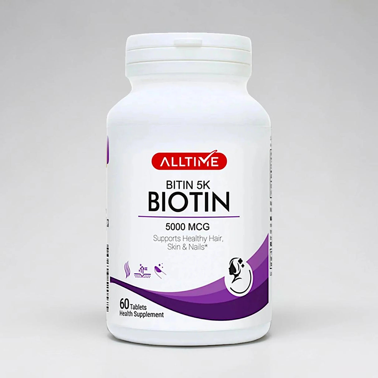 alltime tablets bitin 5k biotin 5000mcg 60t 1s