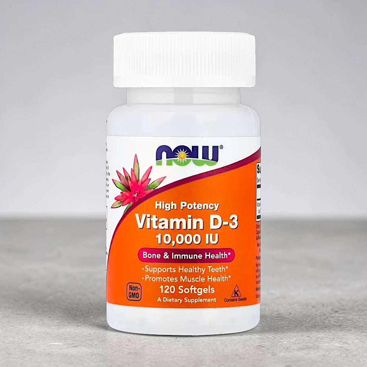 now vitamin d3 10000iu 120softgels 1s