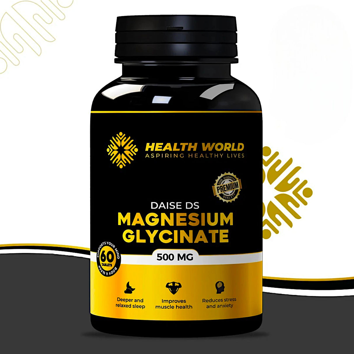 health world tablets daise magnesium glycinate 60t 1s