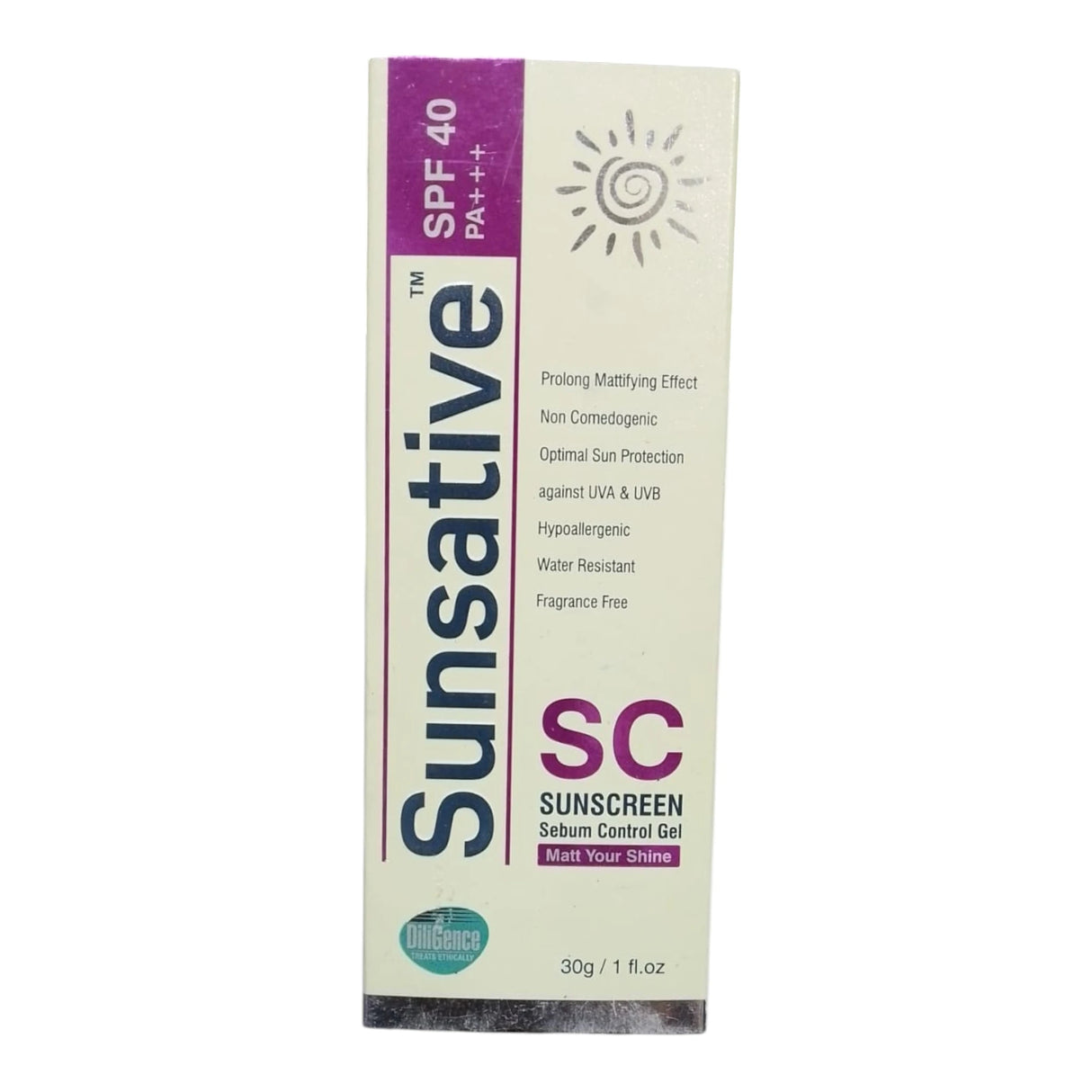 sunsative sunscreen gel sebum control spf40 30g
