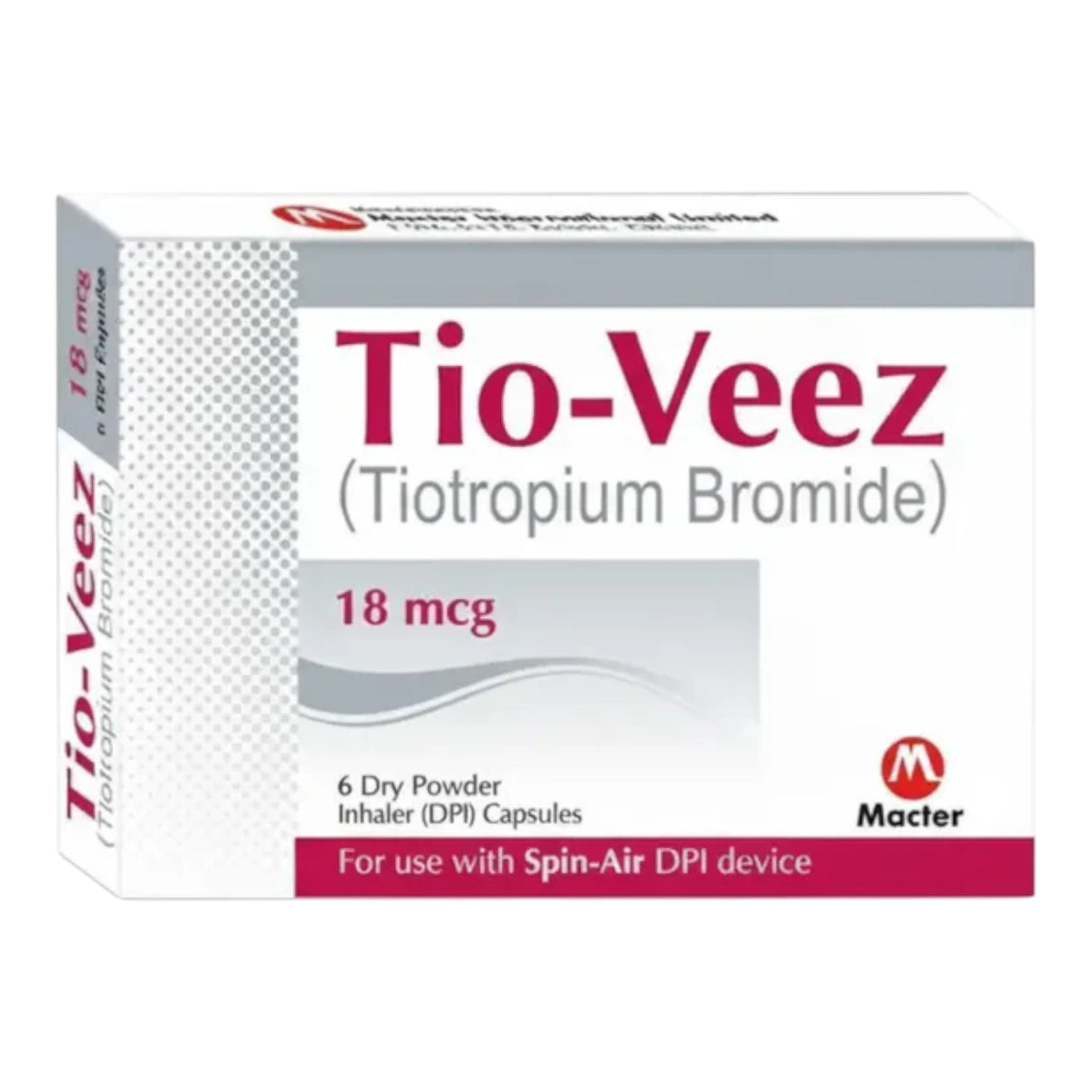 capsules tio veez 18mcg 30s
