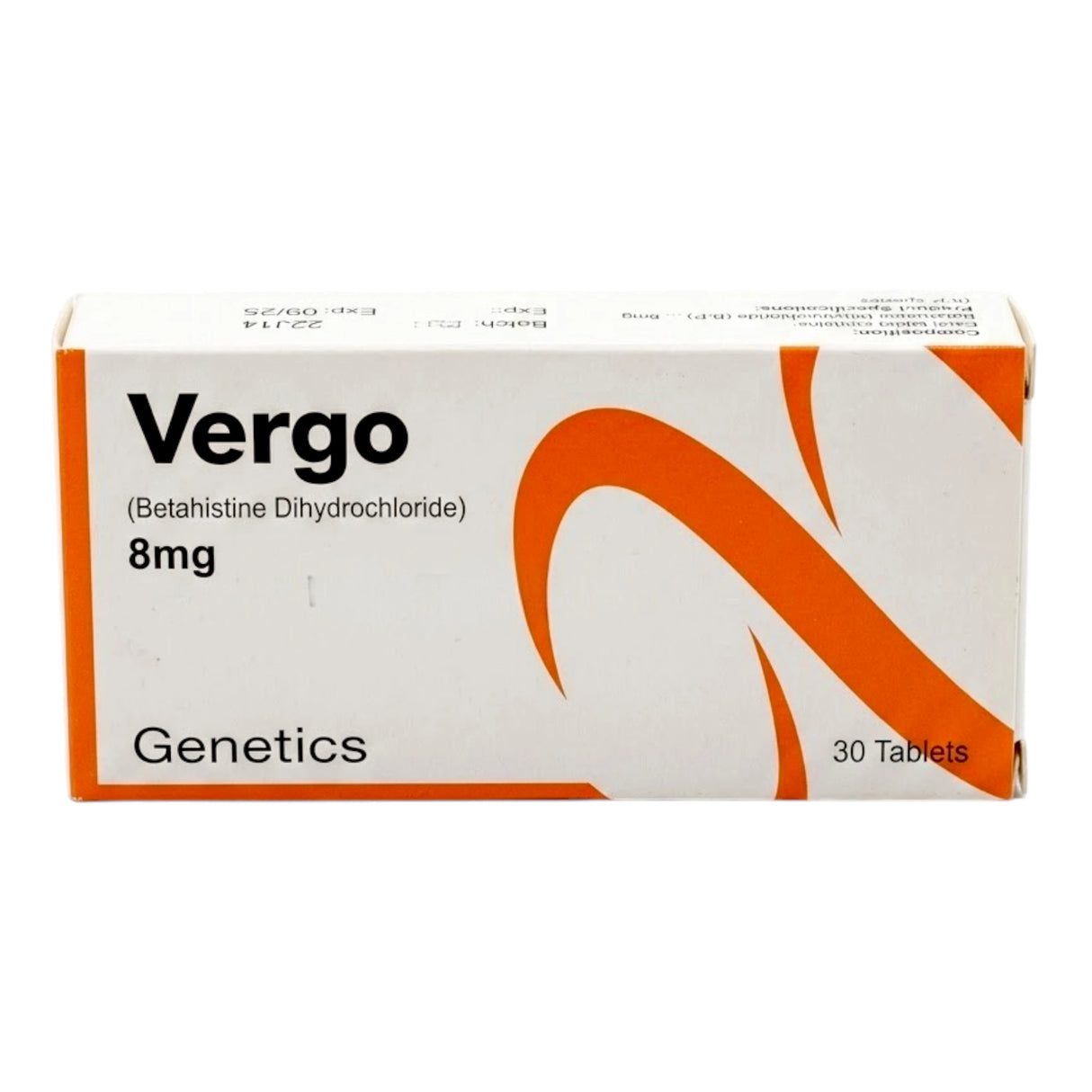 tablets vergo 8mg 30s