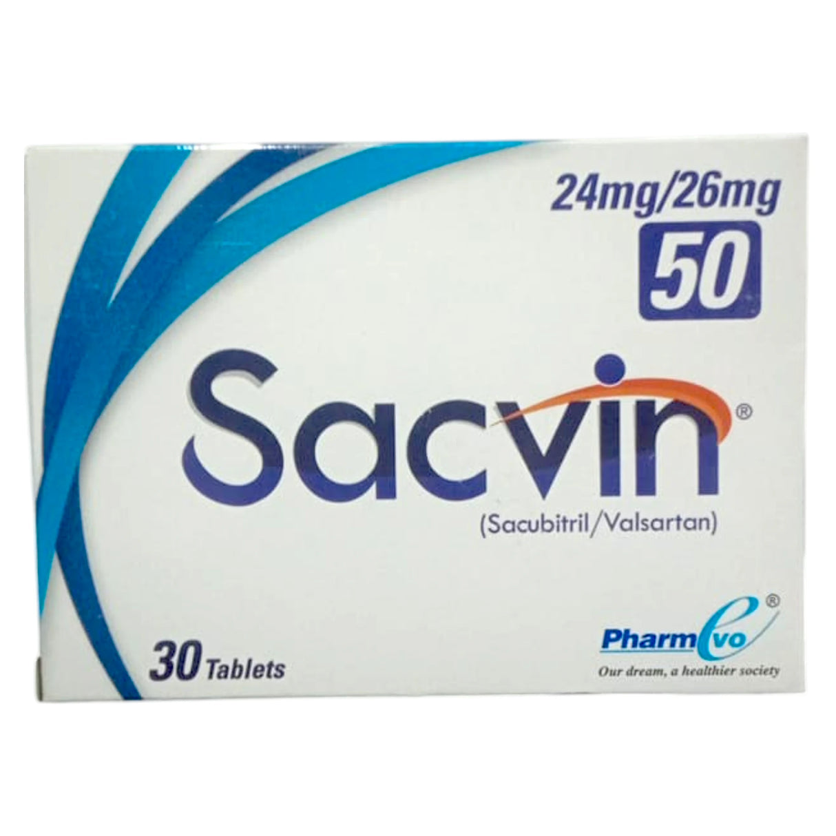 tablets sacvin 24/26 50mg 30s