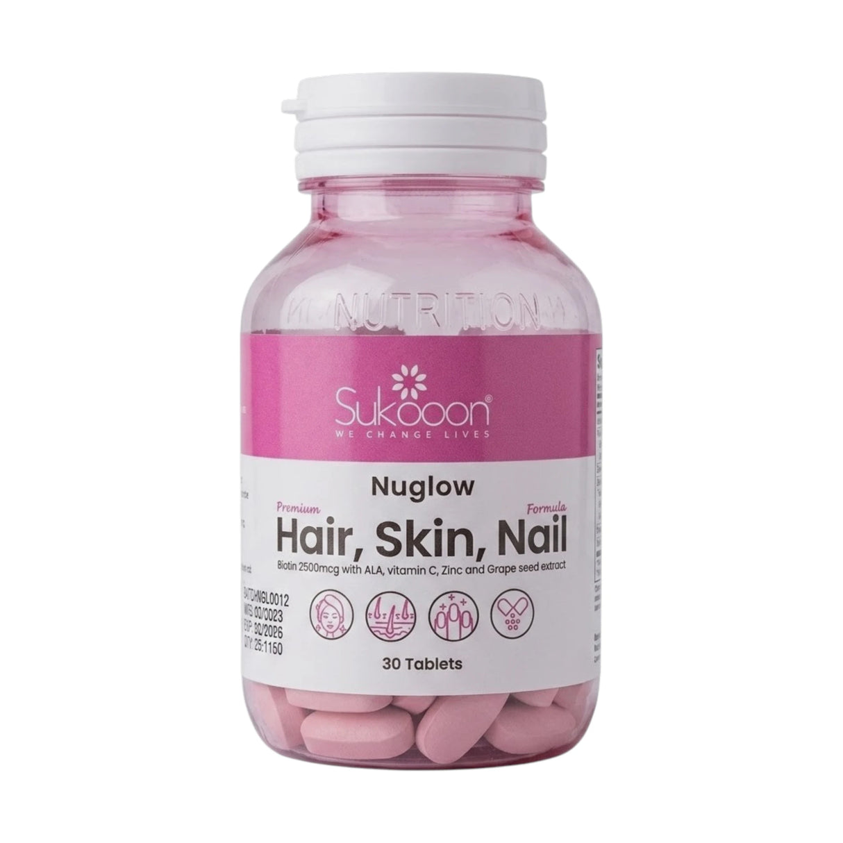 sukooon tablets nuglow hair skin nail 30t 1s