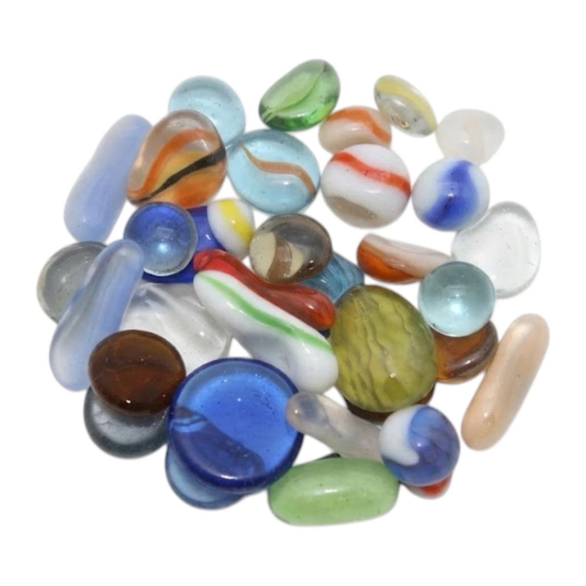 crystal stone beads multi large 1972-5