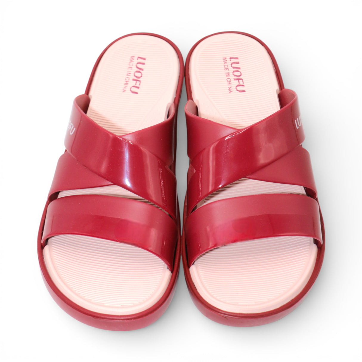 ladies slipper 36-41 maroon china e7185