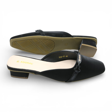 ladies fancy half pumpy 36-41 black china 332-17