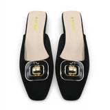 ladies fancy half pumpy 36-41 black china 332-15