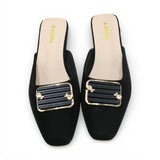 ladies fancy half pumpy 36-41 black china 332-16