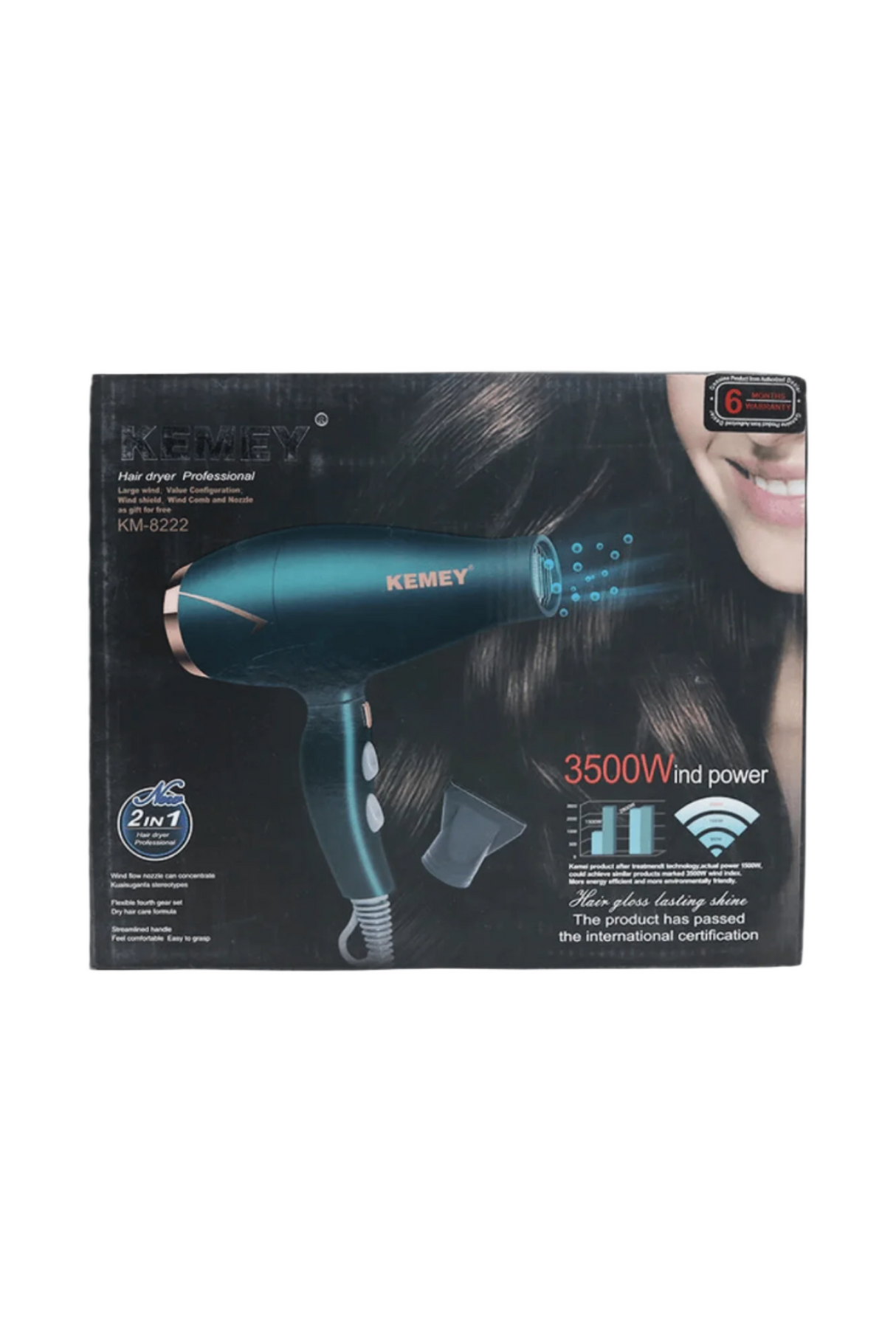 kemey hair dryer km8222
