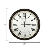wall clock brown china 21"x21"