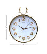 wall clock deer white 18"x14" china d314