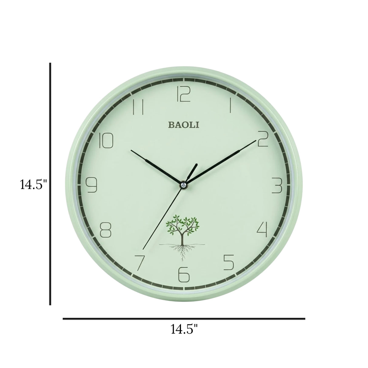 wall clock light greeen 14.5"x14.5" china