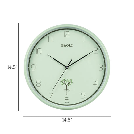 wall clock light greeen 14.5"x14.5" china