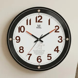 wall clock black & white 19"x19" china
