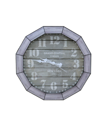 wall clock grey 23"x23" china d444