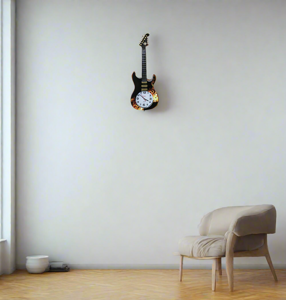 wall clock guitar 18"x7" china d568