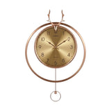 wall clock with pendulum golden 20''x14''china