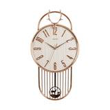 fancy wall clock with pendulum white 26''x12.5'' china