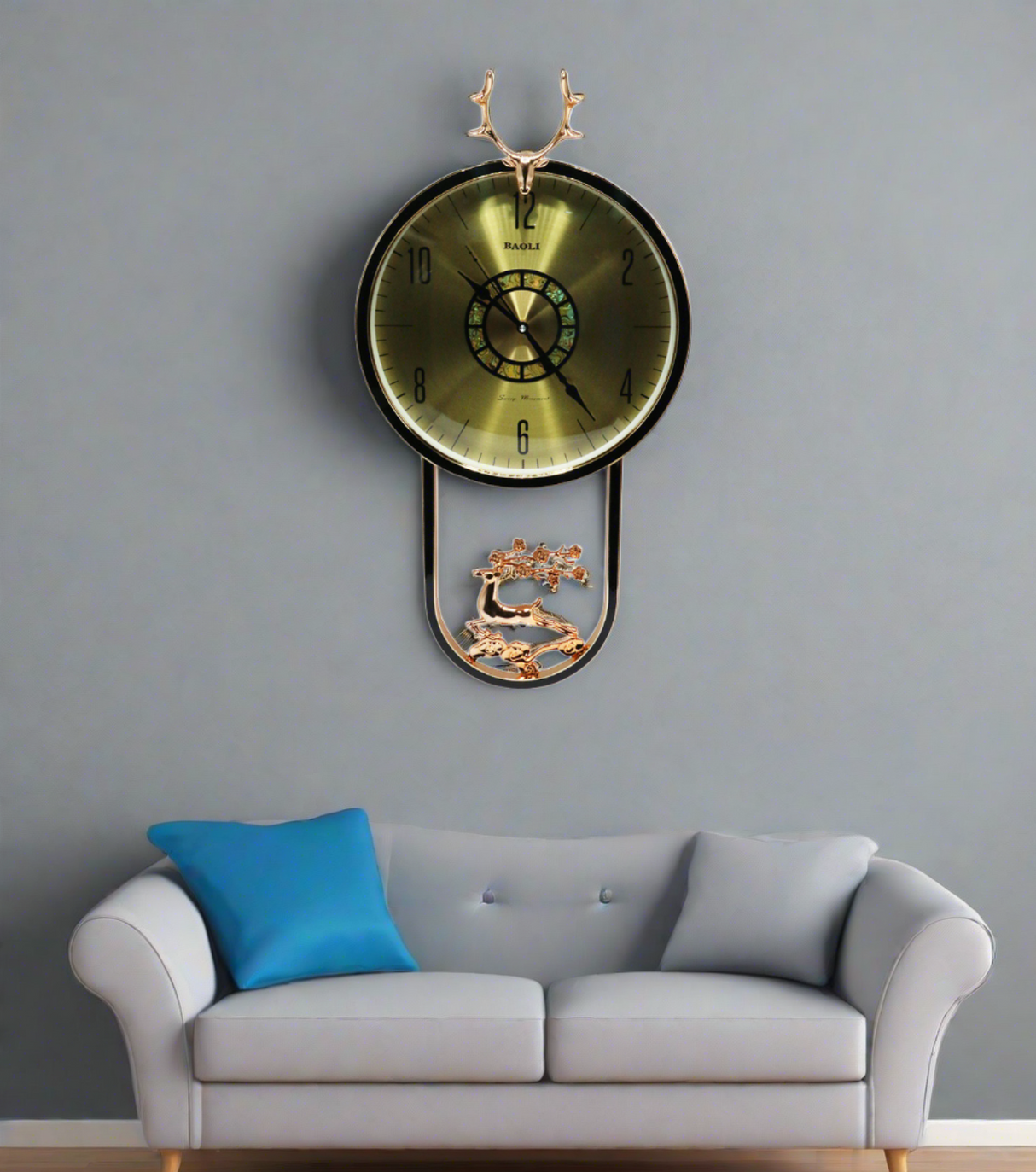 wall clock shell black china l7240-1