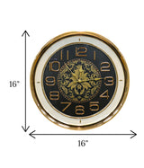 wall clock black 16"x16" china