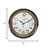 wall clock white 16"x16" china d787