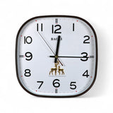 wall clock brown square china 11.8"x11.8"