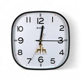 wall clock black square china 11.8"x11.8"