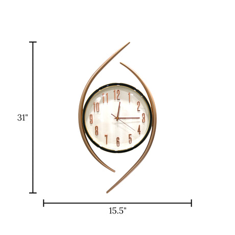 wall clock black china 31"x15.5"