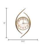 wall clock white china 31"x15.5"