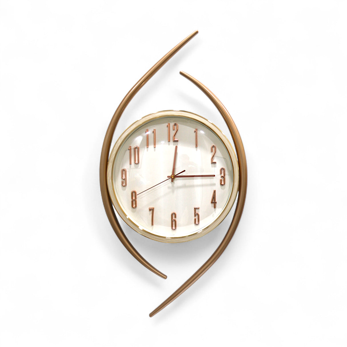 wall clock white china 31"x15.5"