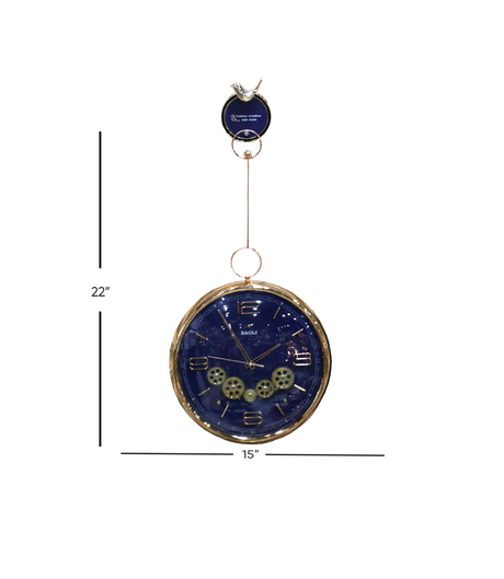 sparrow holder wall clock moving gear 22"x15" china 51134