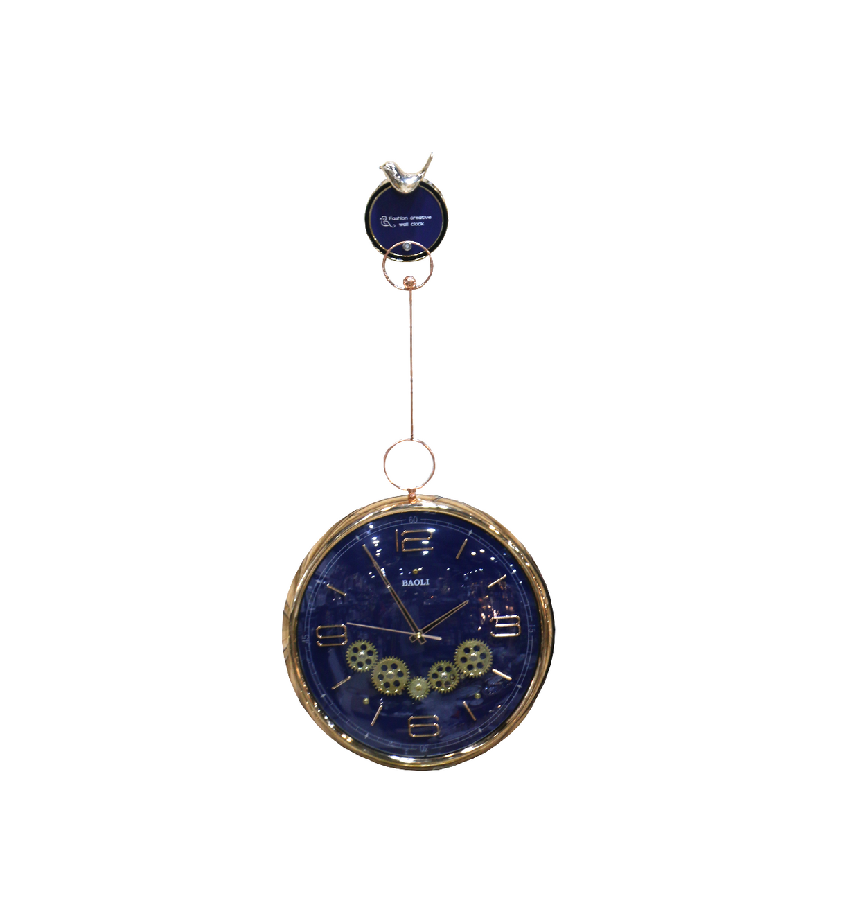 sparrow holder wall clock moving gear 22"x15" china 51134