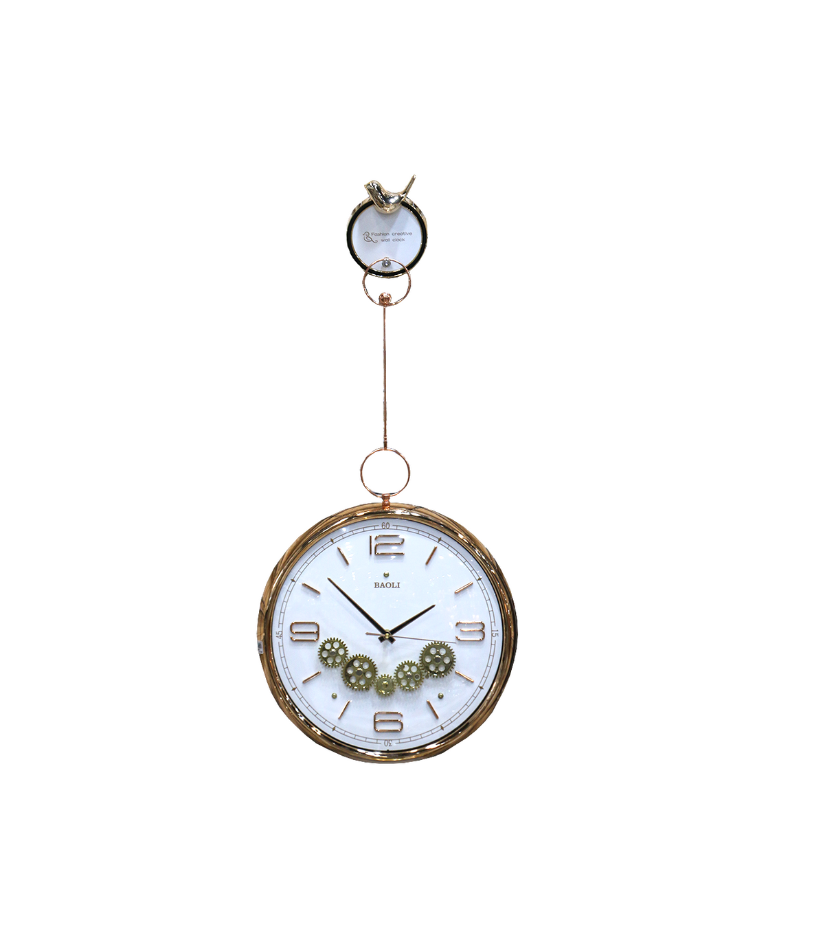 sparrow holder wall clock moving gear 22"x15" china 51134