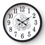 wall clock moving gear numeric black & white 19x19 china