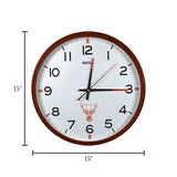 wall clock alder white china 15"x15"