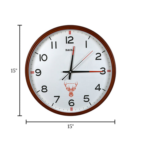 wall clock alder white china 15"x15"