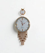 wall clock sparrow white & golden china "30x15"