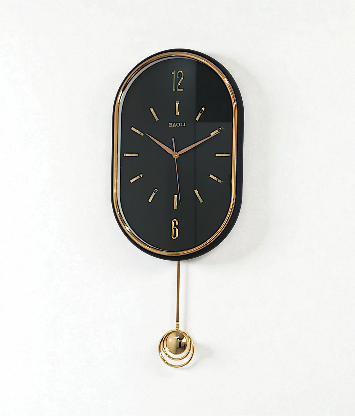 wall clock black with pendulum china
