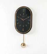 wall clock black with pendulum china