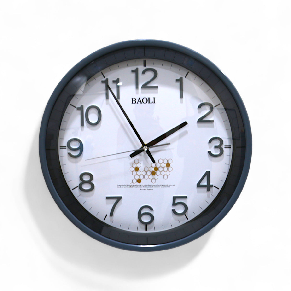 wall clock grey china 15.5"x15.5"