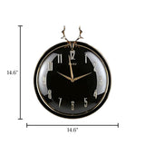 wall clock black china 14.6"x14.6"