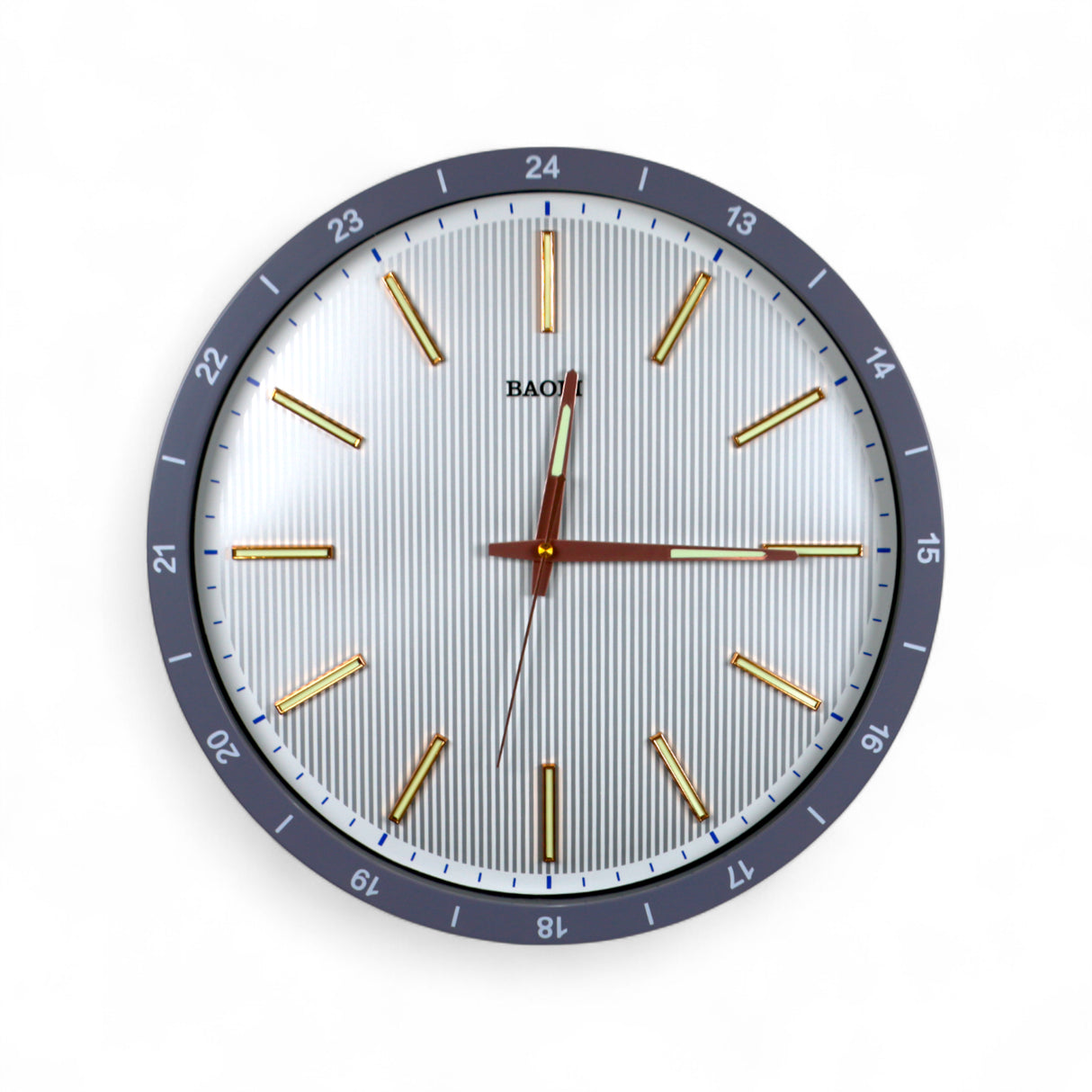 wall clock grey china 15.2"x15.2"
