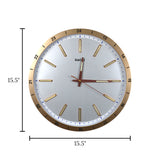 wall clock golden china 15.5"x15.5"