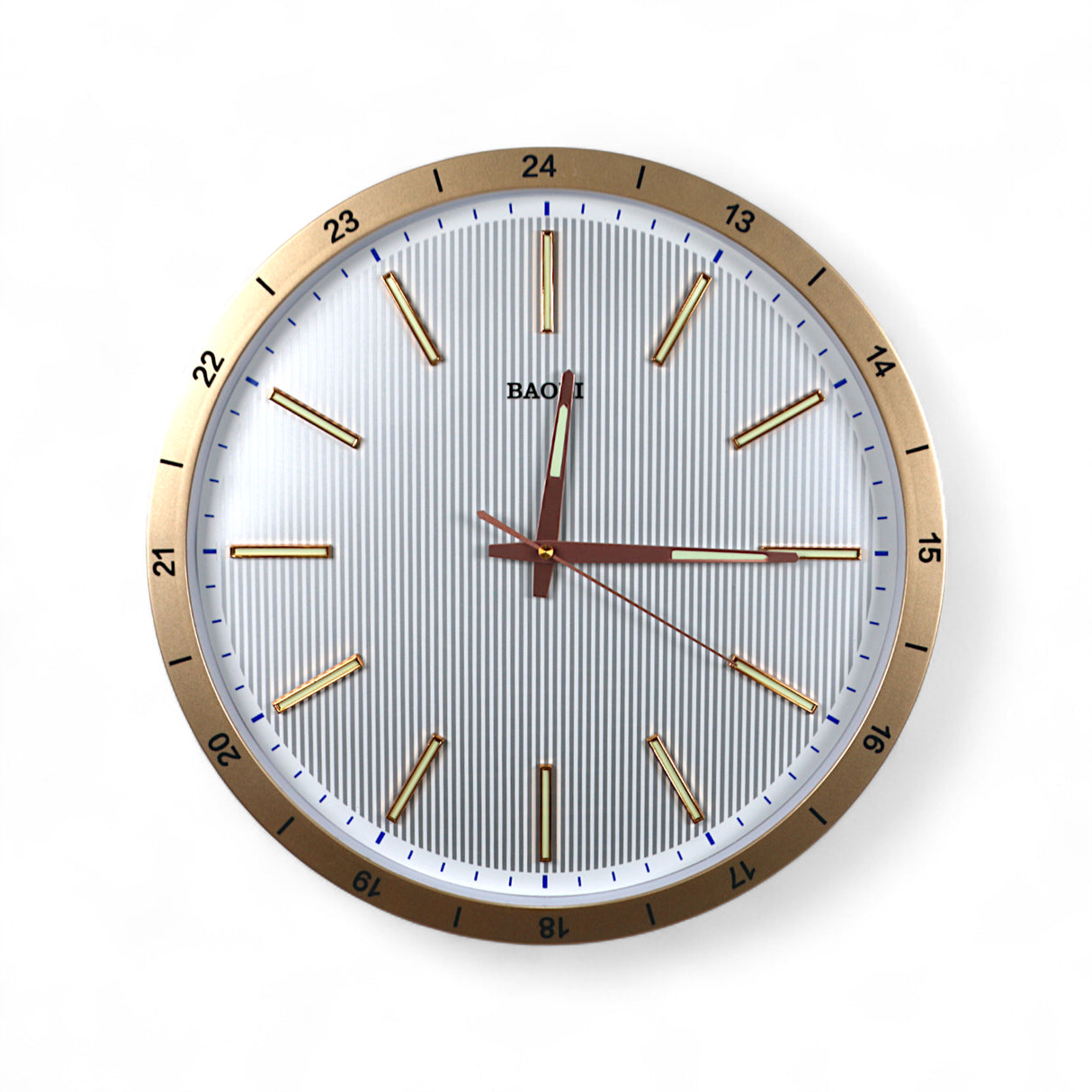 wall clock golden china 15.5"x15.5"